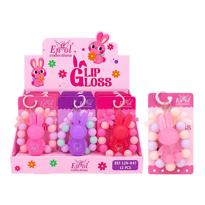 Gloss con llavero conejo