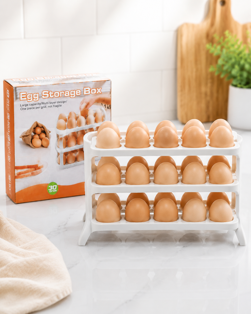 Organizador de huevos 3 niveles