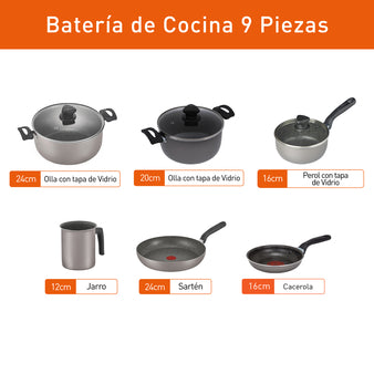 Bateria 9 piezas Imusa talent