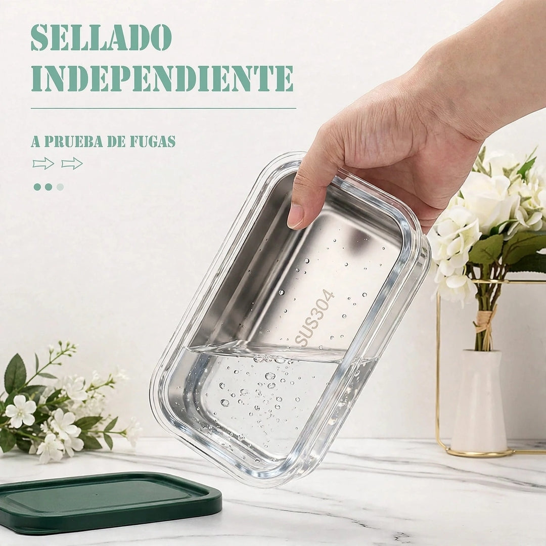 Porta Comida de acero dos niveles 1.4 L