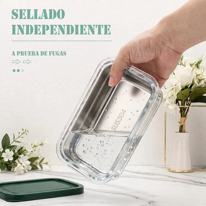 Porta Comida de acero dos niveles 1.4 L