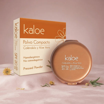 POLVO COMPACTO KALOE DE  CALENDULA Y ALOE VERA  ANA MARIA