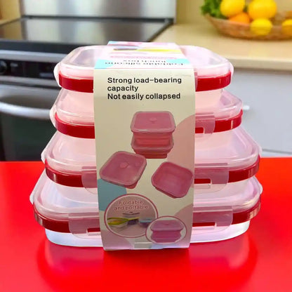 Porta Comidas Plegables en Silicona. set x4