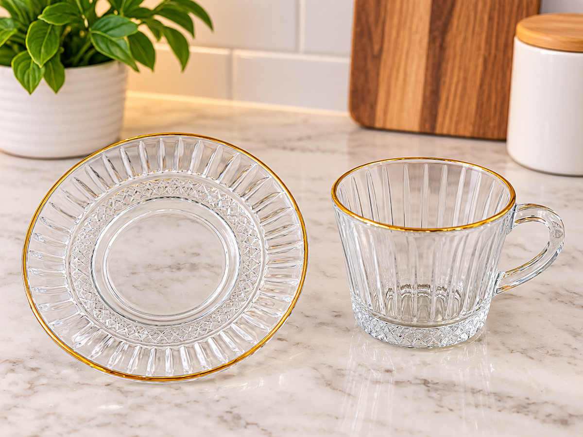 Set de té 12 piezas glass ware