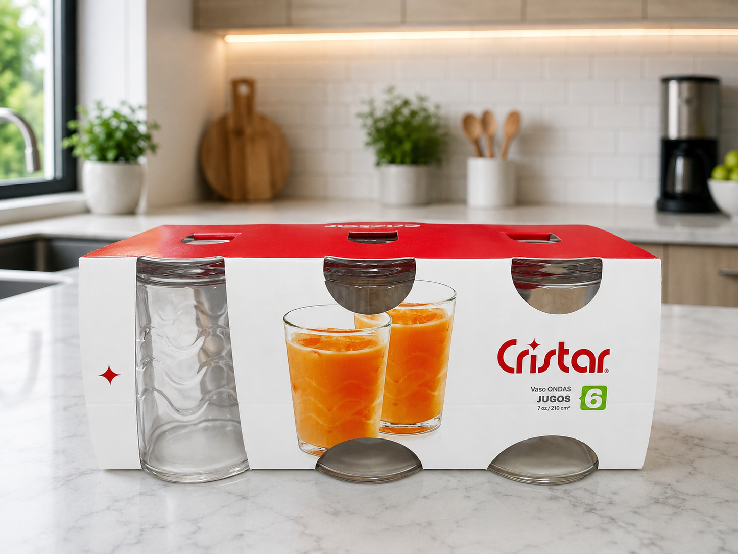 Vasos Ondas Cristar x6