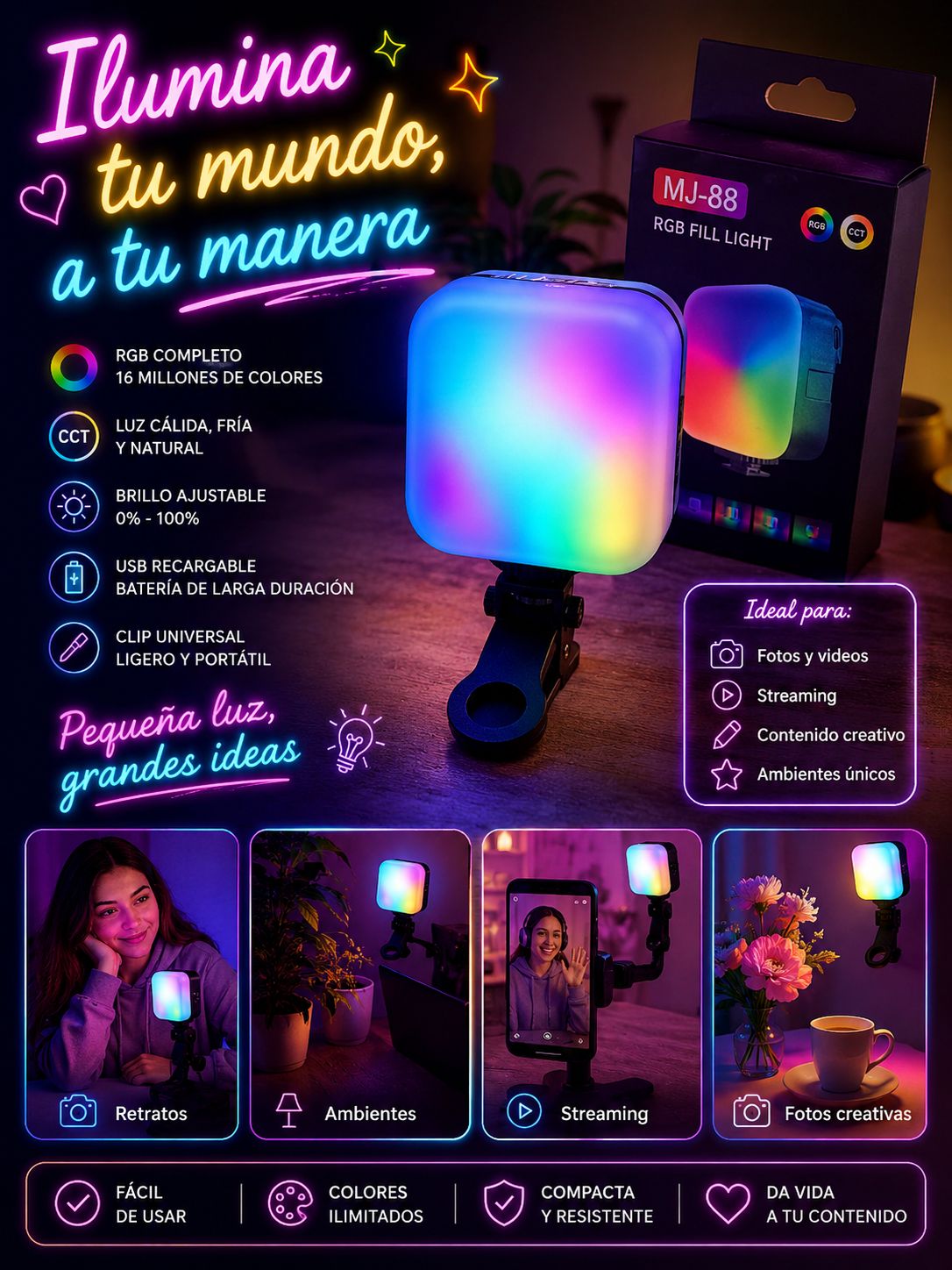 Mini aro de luz 📸