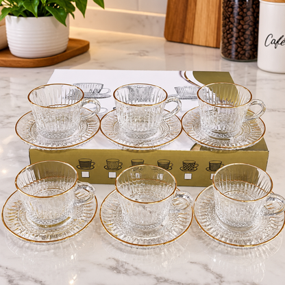 Set de té 12 piezas glass ware