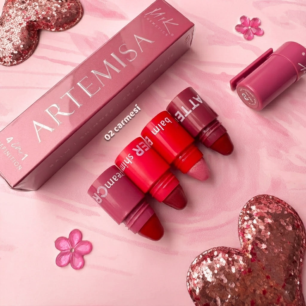 Lipstick Carmesi 4 en 1 Myk