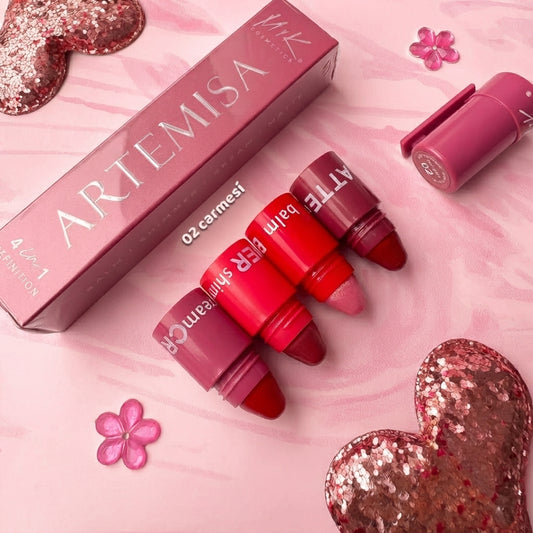 Lipstick Carmesi 4 en 1 Myk