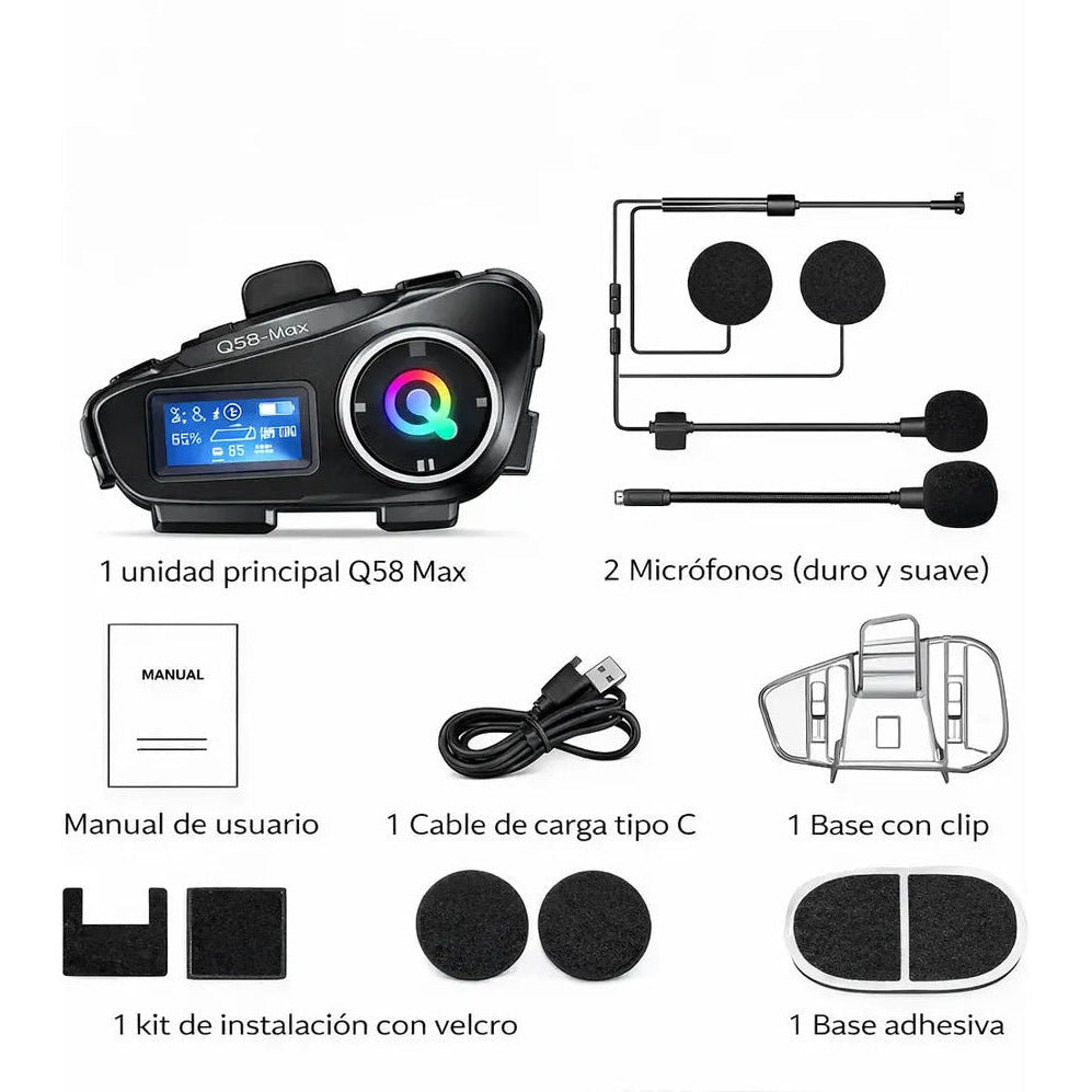 Intercomunicador para  Cascos Q58- max