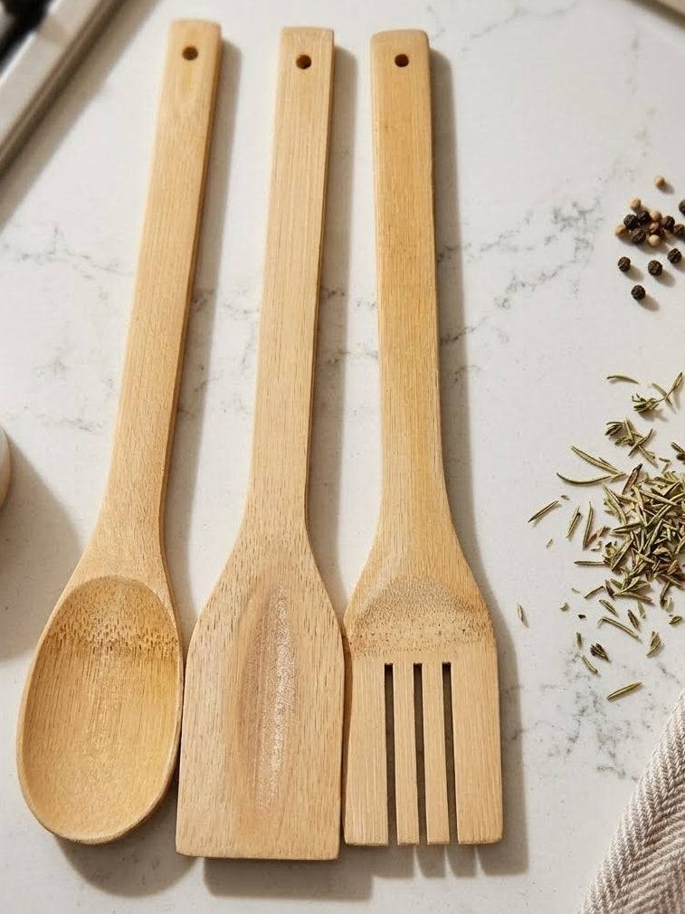 Utensilios de madera x3