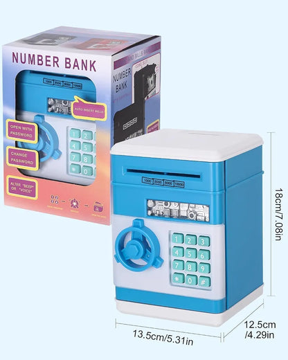 Alcancia Electronica Roba Billetes Caja Fuerte Con Clave