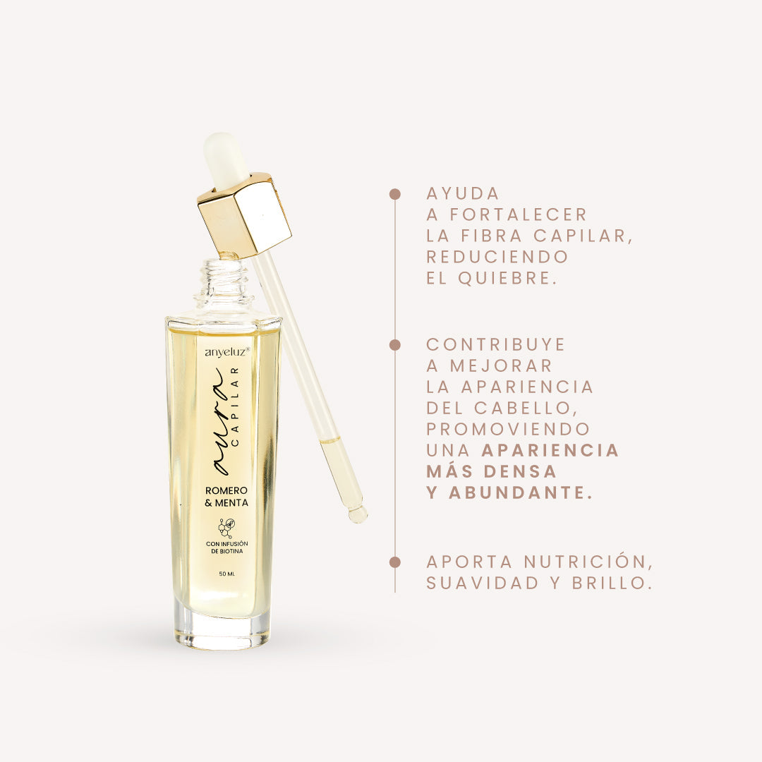 Aceite capilar de romero y menta Anyeluz
