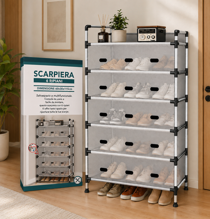 Zapatero organizador 6 niveles