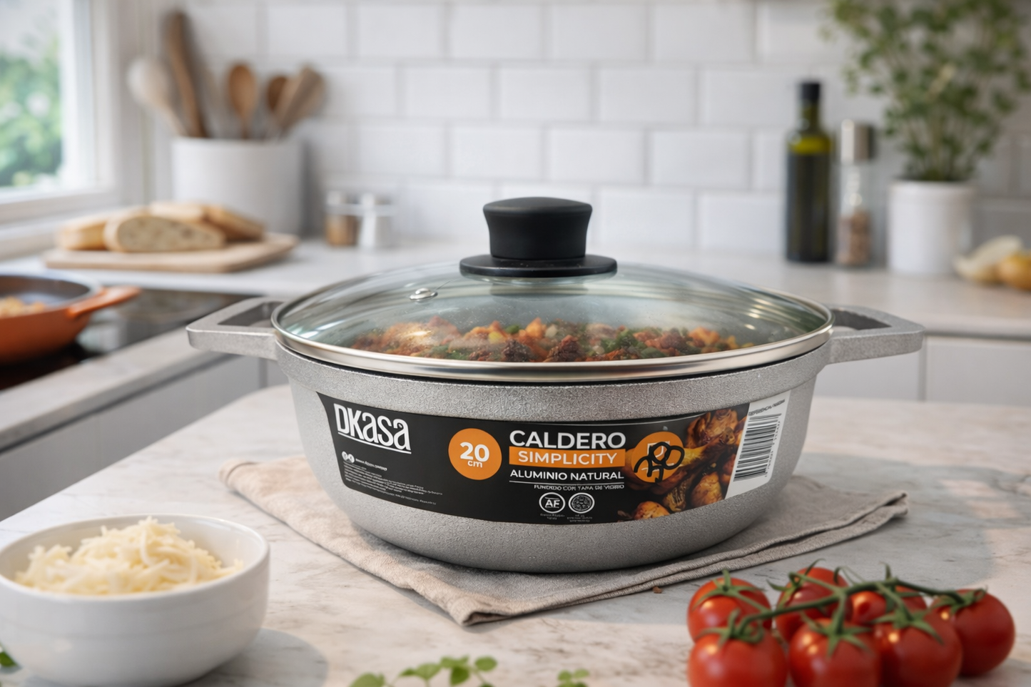 Caldero Aluminio De 20cm Dkasa