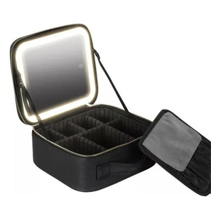 Cosmetiquera Profesional Con Espejo Luz Led