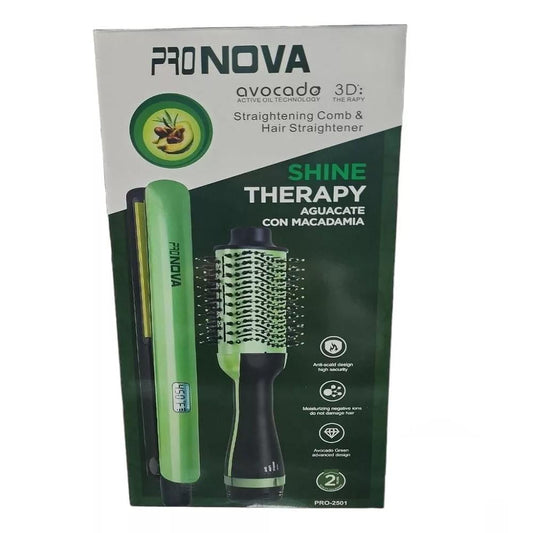 Combo Plancha + Cepillo Secador Nova