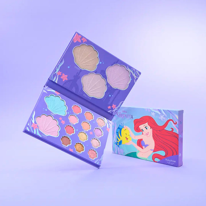 Paleta de sombras la sirenita Ruby Rose