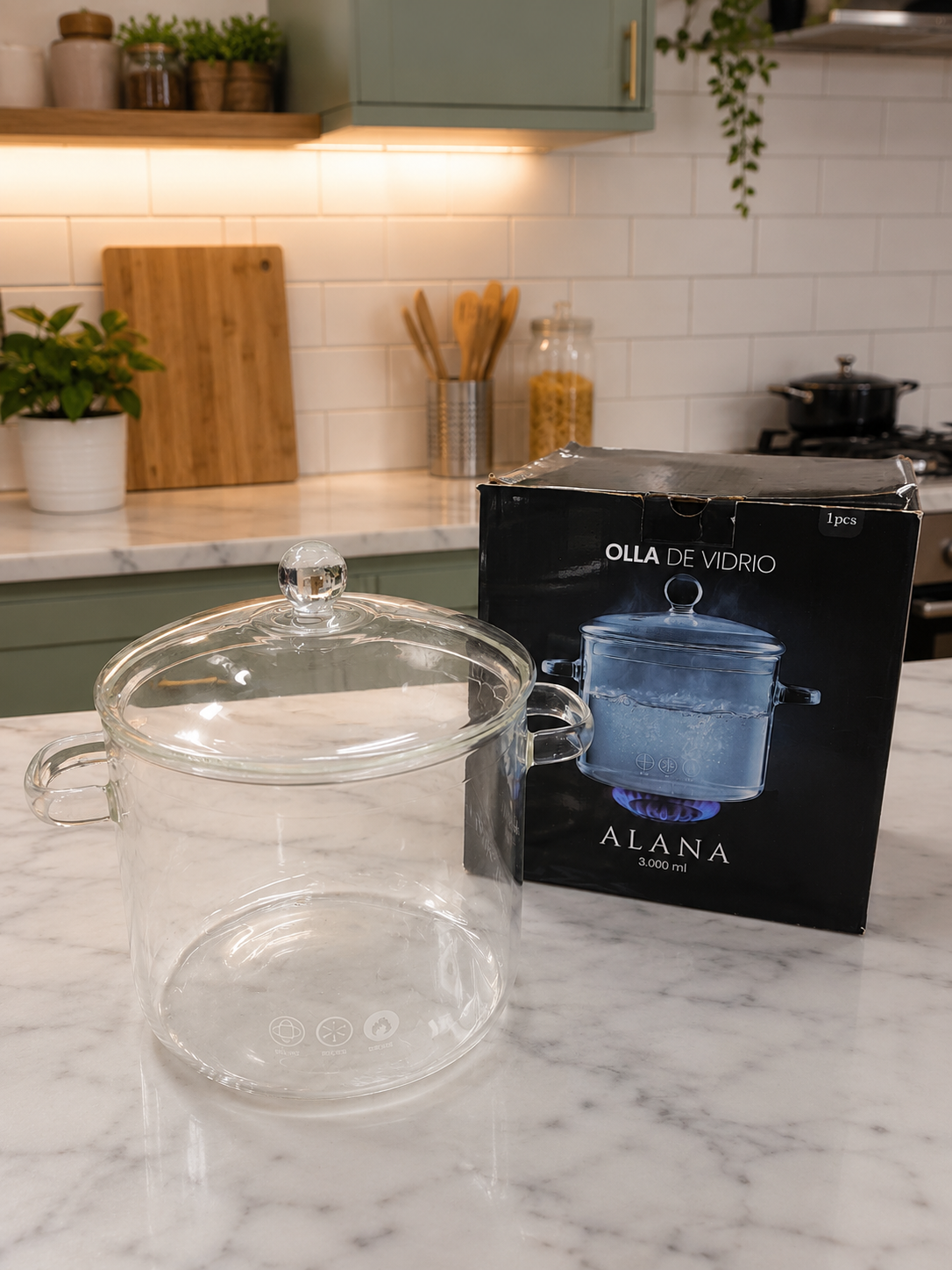 Olla de vidrio ALANA 3000 ml