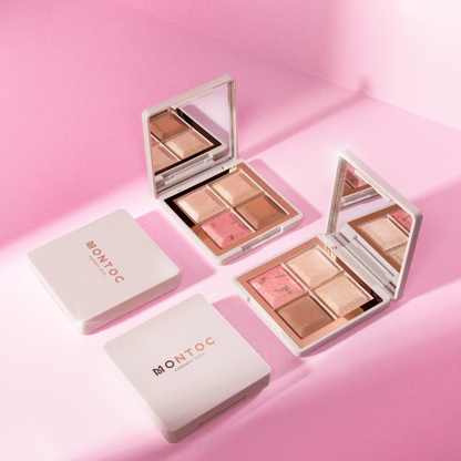 PALETA DE BRONCEADOR ,RUBOR E ILUMINADOR MONTOC