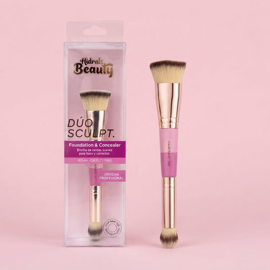 Brocha duo para base y corrector Alma Beauty