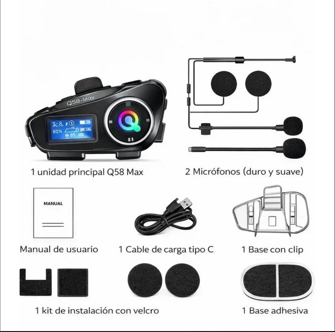 Intercomunicador para  Cascos Q58- max