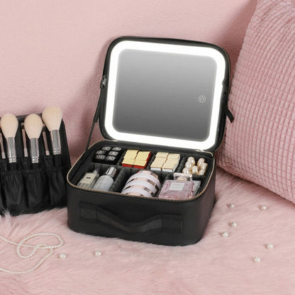 Cosmetiquera Profesional Con Espejo Luz Led