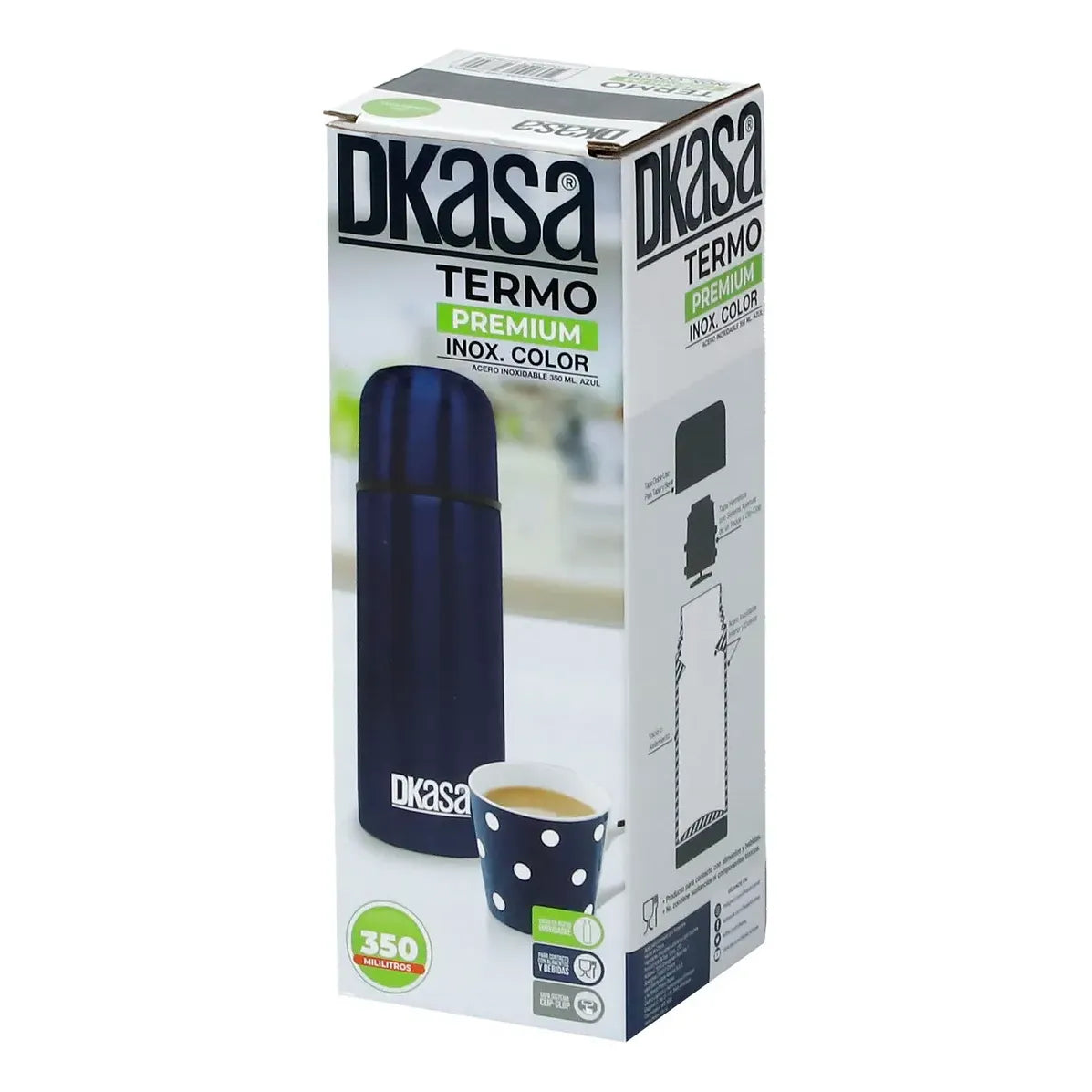 Termo premium inox 350 ml color Dkasa