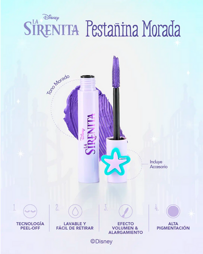 Pestañina morada la sirenita Ruby Rose