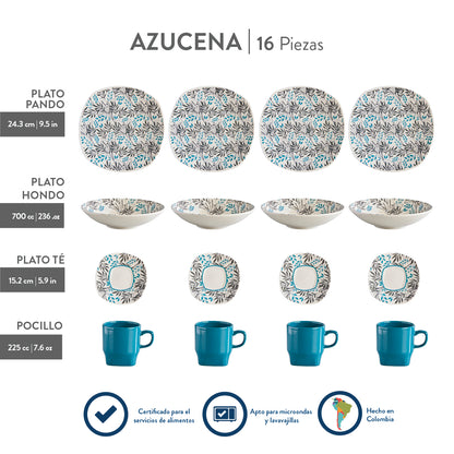 Vajilla Azucena Corona