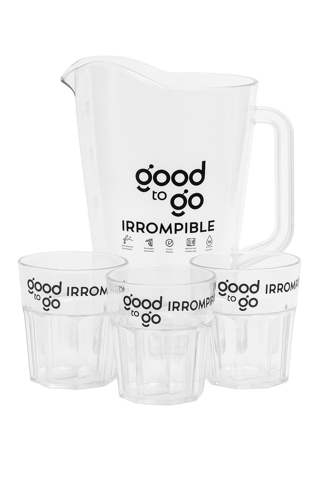 Set de jarra+ vasos plástica good to go