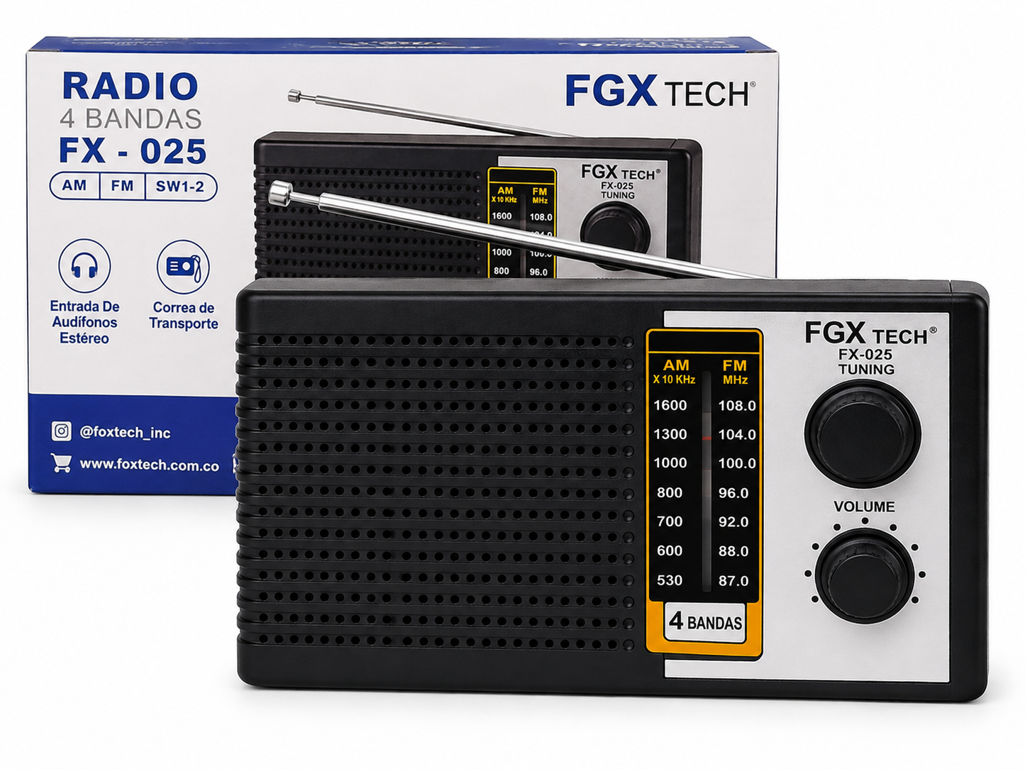 Radio 4 Bandas Fox tech fx-025