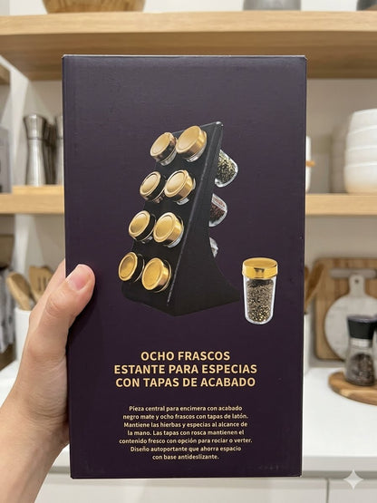 Especiero con base x 8 frascos