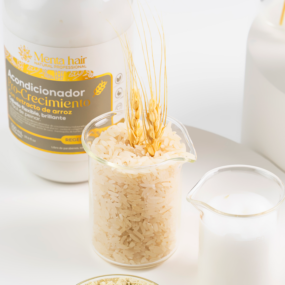Acondicionador pro-crecimiento con extracto de arroz X550ml Menta Hair