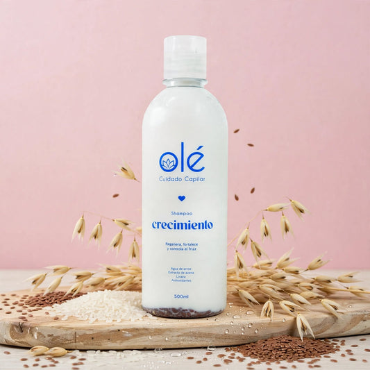Shampoo revitalizante de arroz y linaza Olé