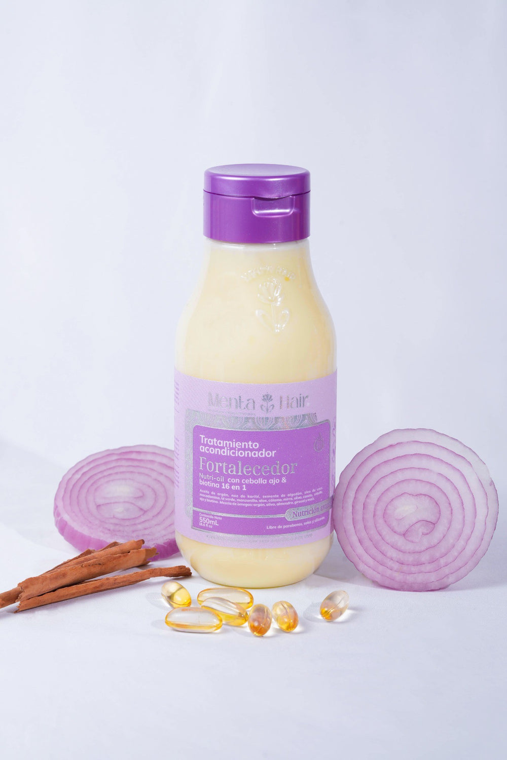 Tratamiento Acondicionador Fortalecedor Con Cebolla y Ajo X550ml Menta Hair