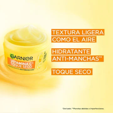 Crema Hidratante Garnier Antimanchas Toque Seco Vitamina C Frasco